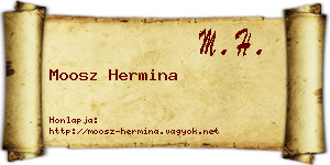 Moosz Hermina névjegykártya